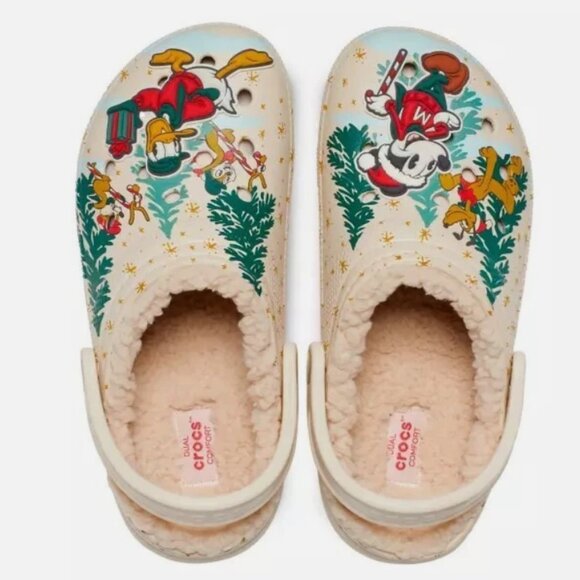 Disney Christmas Mickey Mouse & Friends Holiday Clogs for Adults Crocs NWT M4/W6 - Picture 1 of 3